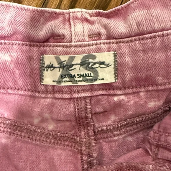 Free People We the Free Pink Denim Women Short XS - Picture 4 of 4